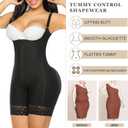 YIANNA Fajas Colombianas Shapewear for Women Postpartum Tummy Control Body Shaper Butt Lifter Bodysuit, 6XL