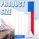 14 ft x 24 Inch Patriotic Pennant Flag Outdoor Bird Deterrent Event Pennant Red White and Blue Replacement Flag with Tension Arms for Effective Bird Deterrent Lakeside Docks Events