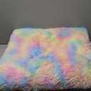 Soft Rainbow Area Rugs for Girls Room, Fluffy Girls Bedroom Rugs, Princess Rug, Cute Colorful Carpet for Kids Teens Nursery Toddler, Pink,  72X48"
