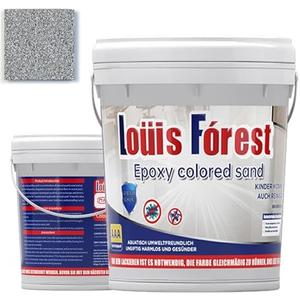Louis Forest Floor Coating, 2025 Waterproof Floor Paint, Epoxy Colored Sand Paint (Dark Gray,2.78-3.13 sqm (5kg))