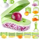 Vegetable Chopper,Onion Chopper, 17 in 1 Professional Mandoline Slicer for Kitchen,Multifunctional Food Chopper,Cheese Grater,Veggie Chopper with Container - Kitchen Gadgets - Home Essentials