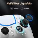 BETMI Wireless Controller for PS5/Pro/Slim/PC, Bluetooth, Hall Joysticks, Turbo, Dual Vibration, 6-Axis Gyro, 3.5mm Jack, Built-in Speaker(Off-White)