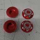 4PCS RC 17MM Hex Wheel Nut Dustproof Anti-Skid Mount Cap CNC Aluminum Compatible with 1/8 Buggy Off Road Monster Truck Car Traxxas X-Maxx Summit E-Revo HPI HSP Losi Kyosho Tamiya (Red)