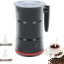 4 in 1 Electric Milk Frother, Steamer with Warming function, Automatic Hot and Cold Milk Frother, Coffee Frother, Latte, Hot Chocolate, Macchiato, Cappuccino (Black)