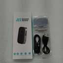 COMSOON Bluetooth Receiver for Car, Noise Cancelling 3.5mm AUX Bluetooth Car Adapter, Wireless Audio Receiver for Home Stereo/Wired Headphones, Hands-Free Call, 16H Battery Life - Black+Silver