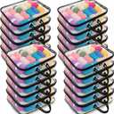 Shinylin 20 Pack Clear Yarn Storage Bags Bulk, 12 x 16 x 4 Inches Yarn Storage Organizer Tote Bag for Knitting Needles Crochet Hooks Wool Balls and Unfinished Project (Black)