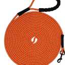 Heavy Duty 15FT 30FT Long Rope Leash with Soft Handle, Highly Reflective Threads Check Cord Recall Training Agility Dog Lead for Walking, Hunting or Backyard