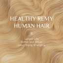 Rich Choices Halo Hair Extensions Real Human Hair Wavy Invisible Wire Remy Hairs Halo Extension for Women One Piece Clip in Hairpiece 16 Inch #18P613 Ash Blonde Highlight Bleach Blonde