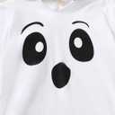 Baby Boy Girl Unisex Ghost Halloween Outfit - Infant's 1st Halloween Clothes (White)