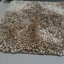 Home Weavers Fantasia Bath Rug 100% Cotton Bathroom Rugs Set, Washable Rug, Soft Cotton Extra Soft and Absorbent Bath Rug, Kitchen Mat, Bath Mat Set, Bath Floor Mat Non Slip, 20"x20" Contour, Ivory