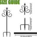 2 Packs Bird Feeders Pole with 4 Prongs Base,76 Inch Two Sided Adjustable Shepherds Hook