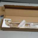 2 Pack Warm Gold Disc Curtain Rods, 28-48 Inches Window Curtain Rod,Adjustable Room Darkening Drapery Rod with Aluminum Finials and Brackets,Wrap Around Design