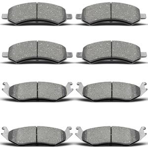 Front Rear Ceramic Brake Pads Fit For 2007-2009 Chrysler Aspen,For 2010 Dodge Dakota,For 2007-2009 Dodge Durango,For 2006-2010 Dodge Ram 1500,For 2011-2018 Ram 1500