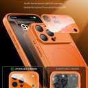 TOBOVON Magnetic for iPhone 16 Pro Max Case with Camera Lens Protector, Compatible with MagSafe, Camera Control Button, Slim Shockproof Phone Cover for iPhone16 ProMax, Orange