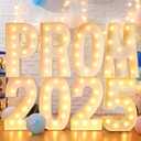 Lemosae 4 ft Graduation 2025 Marquee Decorations Light up Grad Prom Letter Numbers Sign Graduation Party Decorations Balloon Frame with Bracket for Class of 2025 Middle High School College(Prom 2025)