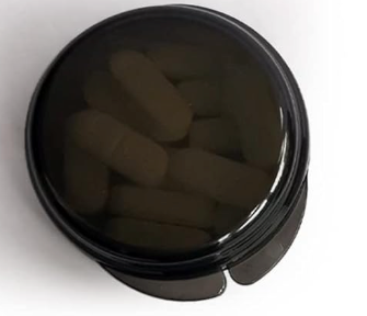Small Pill Box, Daily Pill Case Portable for Purse Pocket,Travel Pills Box Medicine Storage Container Earplug Case (Black)