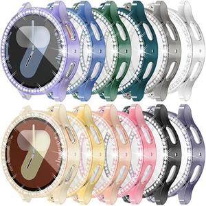 [12Pack] RICHONE Bling Case Compatible with Samsung Galaxy Watch 7 40mm Screen Protector, HD Full Protection Flexible TPU Watch Bumper Cover Anti Scratch Samsung Watch 7 Accessory (SM-L300 · 40MM)