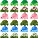 HyDren 24 Pcs Small Turtle Stuffed Toy Bulk Soft Sea Turtle Animal Plush Adorable Stuffed Tortoise Plushies Toy for Kids Girl Boy Ocean Party Decoration for Birthday Easter Classroom(Fresh Style)