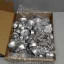 WFPLUS 100 Pcs Aluminum Tea Lights Cups, Empty Case Candle Wax Containers, Metal Tea Light Tins with 100 Pcs Candle Wicks Packaged in Carton Box, Candle Mold for DIY Candles Making Supplies