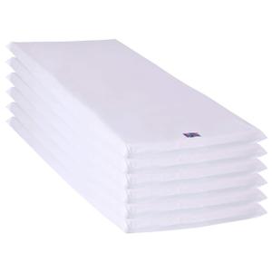 Rollee Pollee Preschool Nap Mats for Daycare or Classroom, Standard Size 24 x 48 x 2 Inches, White, 5-Pack