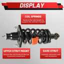 Upgraded Rear Strut Shock Assembly w/Coil Spring Compatible with Honda CR-V 2007-2011 (2.4L 4WD AWD FWD) Replace 1345688L 1345688R