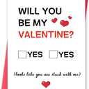 2 x Missonemi Funny Valentines Day Card Gifts for Him Her, Sweet Valentines Day Cards for Women Men-Will You Be My Valentine (MS450)