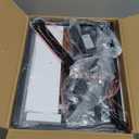 Huuger 4-Tier Bakers Rack with Reversible Power Outlet, 23.6 Inch Microwave Stand, Kitchen Coffee Bar, with Top Shelf, 6 S Hooks, Rustic Brown