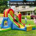 HuaKastro Large Bounce House for Big Kids Inflatable Playground with Tall Slide, Climbing Wall, Water Pool, Bouncy Ball Pit, Tunnel, Ring Toss Cones, Perfect for Backyard Party Family Gatherings