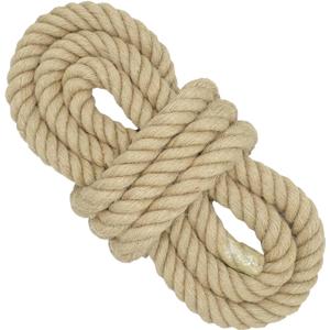 3/4 in * 16 ft (20 mm * 5 m) Thick Jute Rope, 4 Strands Twisted Swing Rope, Heavyduty Tug of War Rope, Burlap Cord for Crafts, Gardening, Hammock, Home Decorating, Railings, Climbing, Dock 3/4 in * 16 ft (20 mm * 5 m) Thick Jute Rope, 4 Strands Twisted Swing Rope, Heavyduty Tug of War Rope, Burlap Cord for Crafts, Gardening, Hammock, Home Decorating, Railings, Climbing, Dock