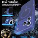 Magnetic Shockproof for iPhone 17 Pro Max Case,[Camera Protection][Compatible with Magsafe][Non-Slip][Mil-Grade Protection] Slim Translucent Matte Phone Case for iPhone 17 Pro Max,Cobalt Blue