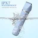 5-in-1 Bikini Trimmer for Women, IPX7 Waterproof Electric Razors Shaver, Cordless Body Hair Trimmer, Facial & Pubic Hair Removal, Ceramic Blade (Sky Blue)