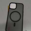 Miracase Magnetic for iPhone 14 Case 6.1 Inch (Compatible with MagSafe) with 2X Screen Protectors Military-Grade Protection, Anti-Fingerprint Translucent Matte Phone Case Cover, Black