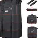 Travel bag with wheels, expandable, foldable, luggage bag, large capacity foldable rolling travel bag, suitable for men and women for moving house, studying abroad and traveling