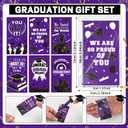 LiYiQ 24 Sets Graduation 4-in-1 Ballpoint Pens with Positive Cards Exchange Gifts Bulk Graduation Party Favors Grad Gifts for College Congrats Grad Prizes Goodie Bags Stuffers (Purple)