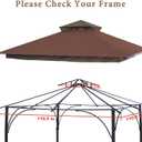 SCOCANOPY Replacement Canopy Top for 8' x 8' Gazebo #L-GZ375PST,(Brown)