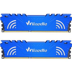 DDR3 RAM 16GB Kit (2x8GB) 1600MHz CL11 DIMM Wlizedle Desktop Memory PC3-12800 240-Pin 1.5V 2Rx8 Dual Rank Channel Non-ECC Unbuffered PC Computer Sdram Sticks Module Upgrade, Blue (8GBx2)