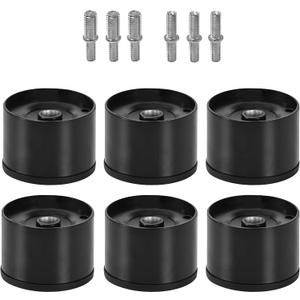 2 Inch Metal Bed Legs Replacement for Adjustable Bed Base Frame, Short Screw in Furniture Legs Set of 6