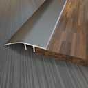 Aluminum Floor Transition Threshold Strip, Door/Carpet/Tile/Threshold Reducer, Doorway Edge Trim for Laminate Floor Mat Carpet and Vinyl Tile (Gray, 36Inch)