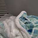 RALYSUN Electric Heated Blanket Full Size 72"x84" Microplush & Sherpa Fabric, Machine Washable 4 Heat Settings & 10 Hours Auto Off - Mint Green