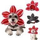Pet Demon Dog Costume Funny Carnivorous Plant Dog Adjustable Hat Costume with Soft Material Flower Accents (Small)
