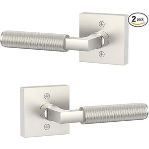 Asidrama 2 Pack Brushed Satin Nickel Dummy Interior Door Handles
Non-Turning Surface Mount,Ideal for Double Doors & Closets,Fixed Pull-Push Function,Easy DIY Mount