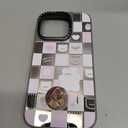 CASETiFY Mirror iPhone 15 Pro Case [Reflective / 4.9ft Drop Protection/Compatible with Magsafe] - Lovely Mochi Checkers - Silver On Black