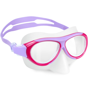 Vvinca Kids-Swim-Goggles with Nose Cover, Swimming Diving Mask Wide View Anti Fog UV Anti Shattered Lens for Kids 3-5