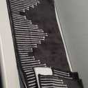 Seavish Runners for Hallways Non Slip 2.6x10 Low Pile Soft Black Carpet Runners Modern Geometric Faux Wool Entryway Rugs Indoor Decor Non Shedding Neutral Rugs for Entrance Kitchen Foyer Living Room