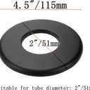12 Pcs Wall Split Flange, ABS Round Self-Adhesive Escutcheon Plate Buckles Design for 2"/51mm Diameter Pipe