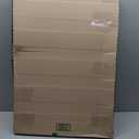 FHSQX 2 Pack Clothes Storage Bins Stackable Metal Frame Storage Box Large Capacity Foldable Linen Fabric Box Organizer with Carrying Handles and Clear Window (Light Gray, 19.7x 15.7x 12.6 Inch)