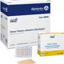 Dynarex Sheer Plastic Adhesive Bandages Water-Resistant and Sterile Non-Stick Pad First Aid Covers Minor Cuts Scratches - 2" x 3", Case of 24 Boxes, 100 per Box