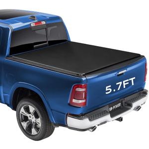 KD-Power Ram 1500 Bed Cover 5.7FT Soft Roll up Tonneau Truck Cover for Dodge Ram 1500 2009-2026 (Incl. Classic & New) 5.7FT Bed Without Rambox