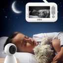 Baby Monitor with 2 Camera and Audio 4.3" LCD Split Screen 1000ft Range Rechargeable Battery 2-Way Audio Baby Crying Detection Night Vision Temperature Detection (No Remote pan-tilt-Zoom Function)