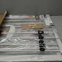 Babelio Baby Gate with Adjustable Cat Door,29-43" Auto Close Durable Pet door for Stairs,Doorways and House,Pressure Mounted,Easy Install,Effortless Walk Thru,White